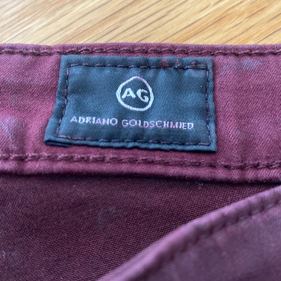 Ag Adriano Goldschmied Women’s Burgundy Skinny Jeans Size 26R - Picture 4 of 8